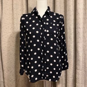 Many polka dot Ann Taylor blouse